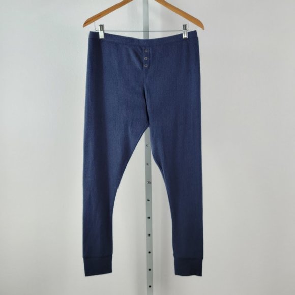 free press Other - FREE PRESS rib knit pajamas pants blue Sz L